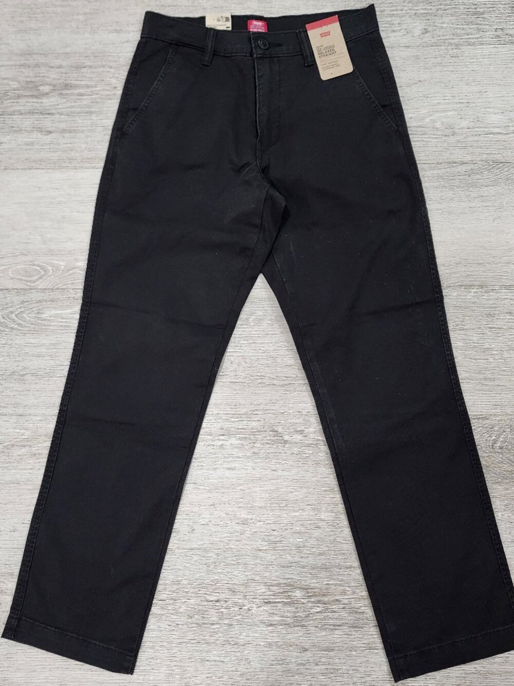 Levi's XX Chino Relaxed Straight Black Pants Men's 28 x 30 Stretch Casual NWT